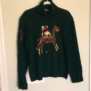 Polo Ralph Lauren Wool Sweater Polo Player Rare Piece